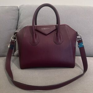 Givenchy Small Antigona in Aubergine Goatskin